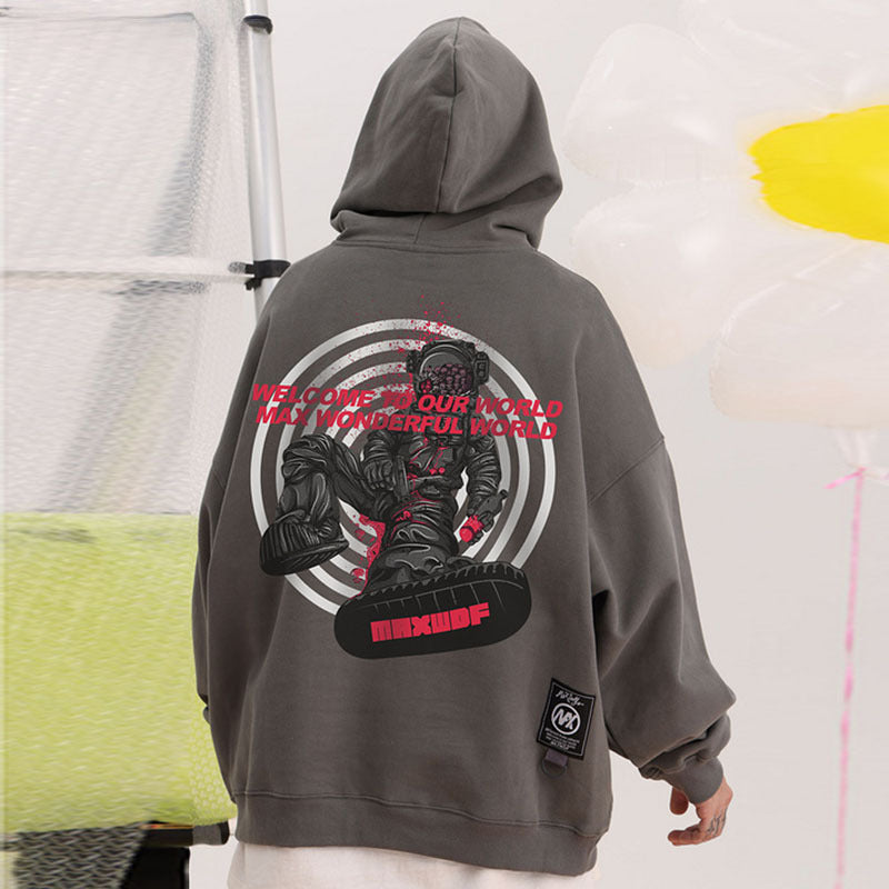 Men Hoodie Hip Hop Graffiti Printed Hoodie