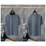 Ch hip-hop t shirts chheavy industry horseshoe sanskrit logo hand-worn short-sleeved loosecasualpure cotton american style