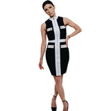 Women Dresses Bandage Dress Elegant Black and White Ol Dress (Ont0408)