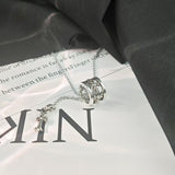 Chrome Hearts Necklace Vintage Hollow Circle Cross Pendant Versatile Men and Women