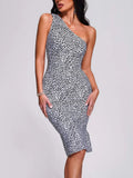 Women's Evening Dress Leopard Print Dress Hip Skirt Sexy Dress Evening Dress