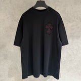 Ch hip-hop t shirts correct version chsummerbest selling cross patch embroider short-sleeved t-shirt couple high street