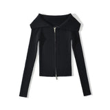 Women Sweater Knitwear Sweater Female Loose Outer Wear Zipper Cardigan Knitted Coat