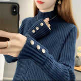 Women Knitwear Autumn and Winter Turtleneck Knitwear Loose Sweater