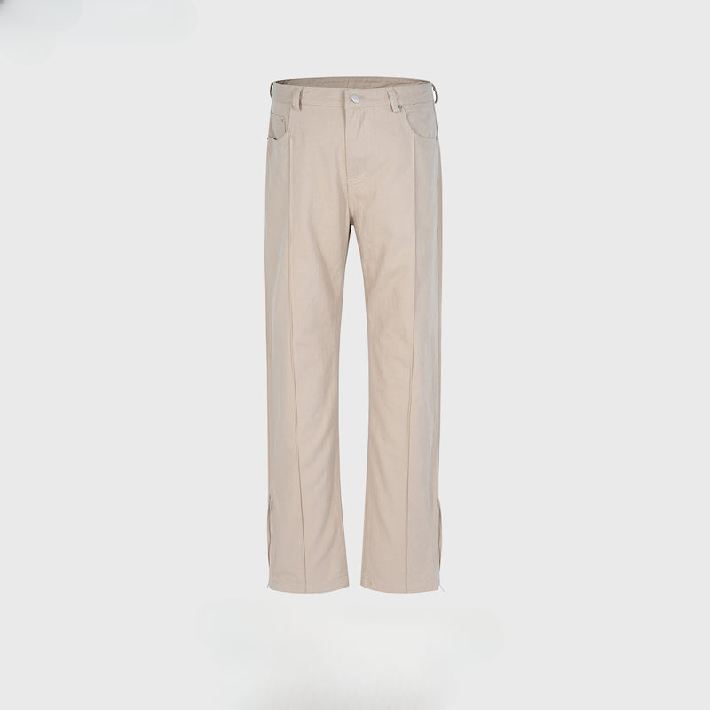 MIJKO Mens Vintage Pants MIJKO Slim-fit Splicing Deconstruction Trendy Casual Pants