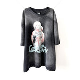 saint m t shirts s.m. virgin mary letter graphic crew neck pullover short sleeve t-shirt