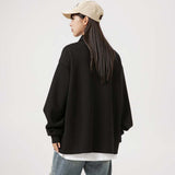 Unisex Hoodie Autumn Polo Collar Buckle Sweater