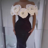 Women Dresses White Flowers Long Formal Dress (Otn202404)