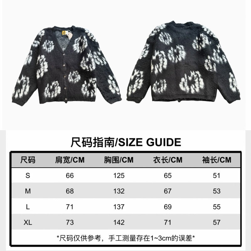 Saint m t sweater fall and winter s.m cobranded series pattern mohair sweater