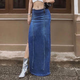 Women Skirt Summer Sexy Split Denim Skirt Sexy Dress