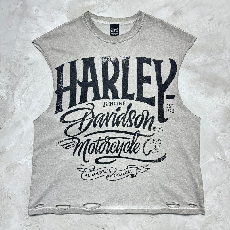 saint m t shirts s.m. letter edition pullover casual tank top single piece