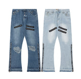 Gallery Dept Jeans Unisex Loose Zippered Hems Flared Jeans