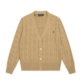Rl small malaf v neckknittingoutwear macaron color fall and winter single-breasted couple cardigan woolen jacket