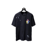 Ch hip-hop t shirts high version ch horseshoe color sanskrit cross washed and worn loosecasualpure cotton american heavy weight