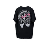 Ch hip-hop t shirts high version ch short sleeve sanskrit printingloosecasualpure cotton american graffiti short sleeve men