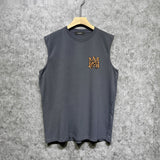 Amiri tank top tiger stripe spider print