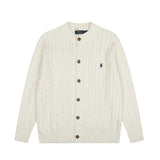 Casualoutwearloosecasualknitting woolen sweater rl ralph pony round neck cardigan female fall and wintersweet socialite