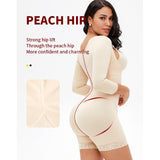 Shapewear bodysuit long sleeves waist and abdomen tightening
