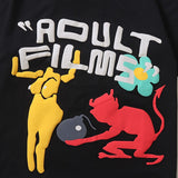 Hip-hop t shirts summerins american trendy kanye foam printing short-sleeved t-shirt casual short tee
