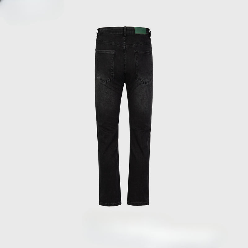 MIJKO Men Vintage Pants Zipper Pants Elastic Wash