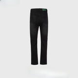MIJKO Men Vintage Pants Zipper Pants Elastic Wash