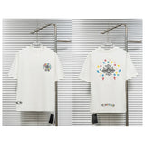 Ch hip-hop t shirts american ch short-sleeved colorful cross sanskrit horseshoe embroiderloosecasualheavy weight short-sleeved