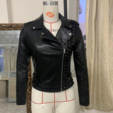 Women Leather Jacket Women's Lace-up Jacket Casual Jacket