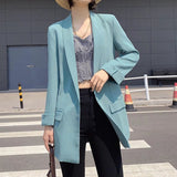 Women's Suits Apricot Blazer Women's Spring and Autumn Casual Suit Top