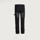 MIJKO Men's Vintage Pants MIJKO Men's Women's Urban Washed Old Trousers Jeans Trend