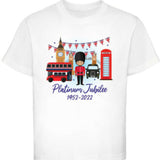 Inspired by Queen's Platinum Jubilee 2022 Elizabeth 70 Years T-shirt Printed round Neck Short Sleeve T-shirt