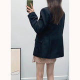 Women Suits Loose Casual Black Blazer