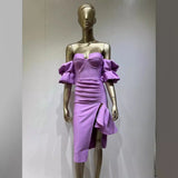 Women Dresses Bandage Dress Summer High Slit Party Dress (Ont0408)