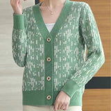 Women Knitwear Autumn and Winter V-neck Sweater Female Loose Knitted Cardigan