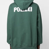Vetements Hoodie Green Letters Printing plus Velvet Loose Sweater Hoodies