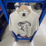 saint m t shirts s.m sketch figure graphic crew neck pullover short sleeve top
