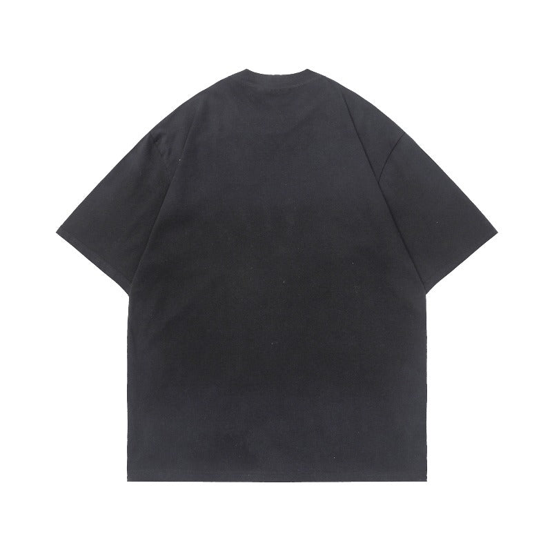 Drew house tshirt r d@ew washed & distressed flame letter crew neck pullover short sleeve