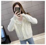 Women Knitwear Autumn and Winter Vintage Sweater Baggy Coat