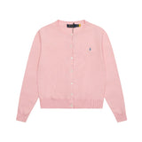 Rl ralph lauren sweet autumn/winter wool cardigan - single-breasted macaron color knit crewneck