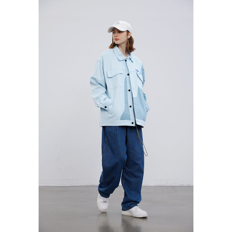 Unisex Jacket Vintage Jacket Loose Lapels Coat