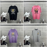 Ch hip-hop t shirts ch high weight short-sleeved summercolorful horseshoe printing short-sleeved t-shirt couple men's t