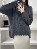 Women Knitwear Autumn and Winter Turtleneck Knitwear Loose Sweater