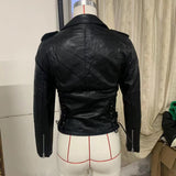 Women Leather Jacket Women's Lace-up Jacket Casual Jacket
