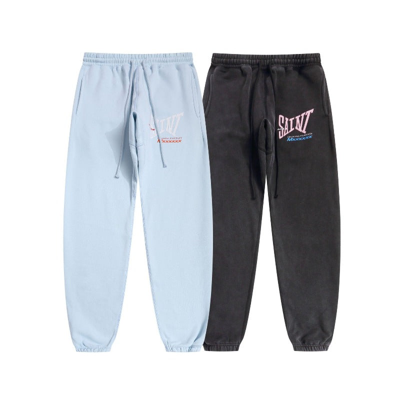 Saint m t pants s.m vintage letter print casual trousers