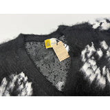Saint m t sweater fall and winter s.m cobranded series pattern mohair sweater