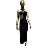 Women Dresses Bandage Dress Sexy Drill Chain Party Dress Skirt (Ont0408)