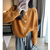 Women Knitted Cardigan Autumn Single-Breasted Knitted Coat