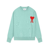 Ami araunriflovefall and winterknitting shirtloose woolen sweatercouple round necktopsss