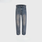 MIJKO Mens Vintage Pants MIJKO Trousers Washed and Used Jeans