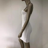 Women Dresses White Bandage Dress Sexy Slim-Fit Banquet Dress (Ont0408)