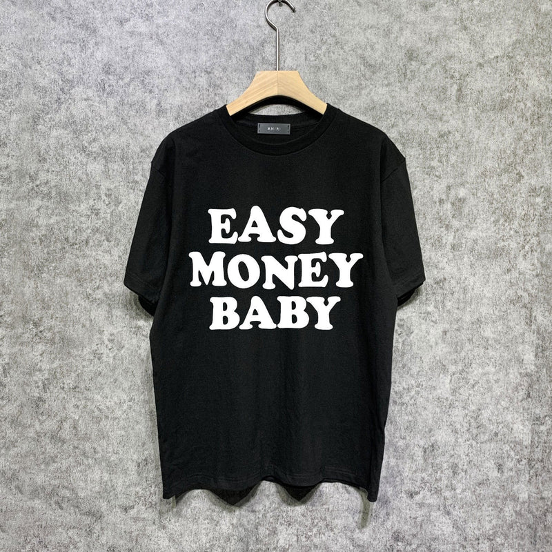 Amiri t shirts letterprinting short sleeves